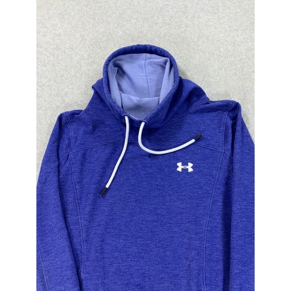 Under Armour Loose Fit Cowl Neck Pullover Sweatshirt‎ (Women's Medium) Blue - Picture 2 of 11